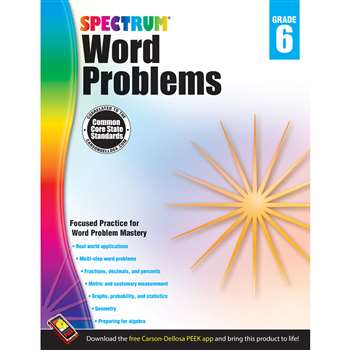 Spectrum Gr6 Word Problems Workbook, CD-704492