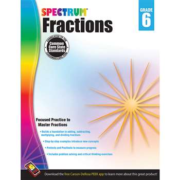 Spectrum Gr6 Fractions Workbook, CD-704513