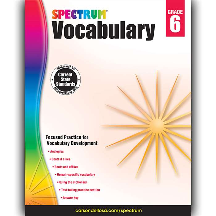 Spectrum Vocabulary Gr 6, CD-704613