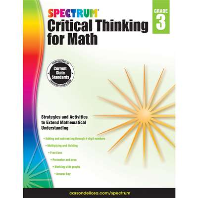 CRITICAL THINKING FOR MATH WB GR 3 - CD-705115