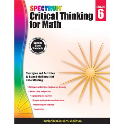 CRITICAL THINKING FOR MATH WB GR 6 - CD-705118