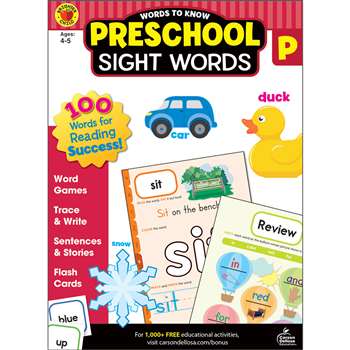 Words To Know Sight Words Gr Prek, CD-705233