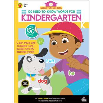 100 Need-To-Know Words Kindergarten Skills For Sch, CD-705316