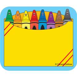Crayon Box Name Tags Self-Adhesive 40 Ct By Carson Dellosa