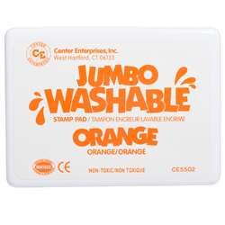 Jumbo Stamp Pad Orange Washable By Center Enterprises
