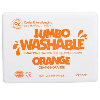 Jumbo Stamp Pad Orange Washable By Center Enterprises