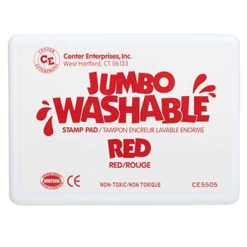 Jumbo Stamp Pad Red Washable By Center Enterprises