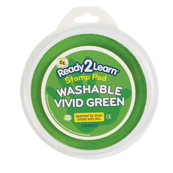 Jumbo Circ Wash Stamp Pad Vivid Grn, CE-6621