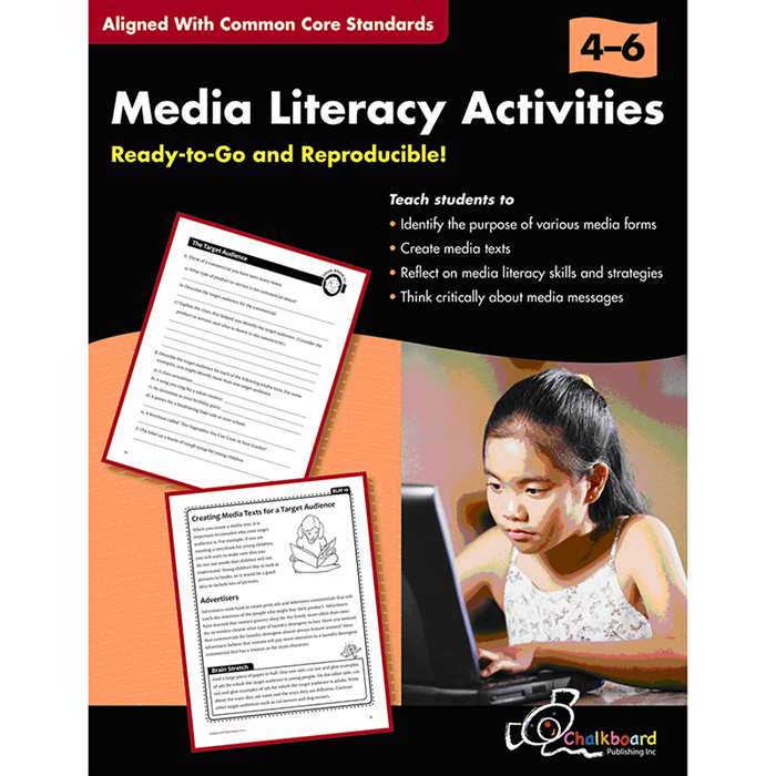 Media Literacy Activities Book Gr 4-6 By Chalkboard Publishing