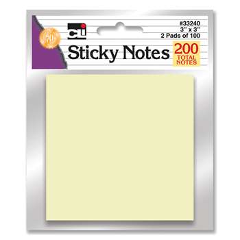 Sticky Notes Yellow 2 Pads, CHL33240