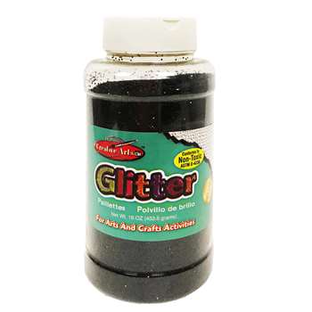 Creative Arts Glitter 1Lb Can Black, CHL41120