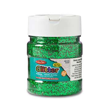 Creative Arts Glitter 4Oz Jar Green, CHL41425