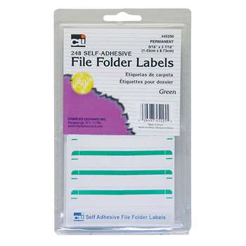 File Folder Labels Green, CHL45225