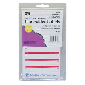 File Folder Labels Red, CHL45230