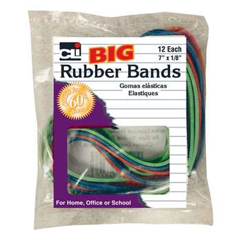Big Rubber Bands 7X1/8&quot; 12Pk, CHL56317