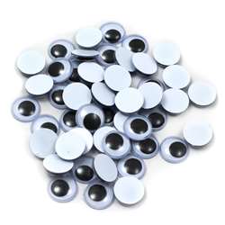 Wiggle Eyes Round 12Mm Black 50Ct, CHL64512