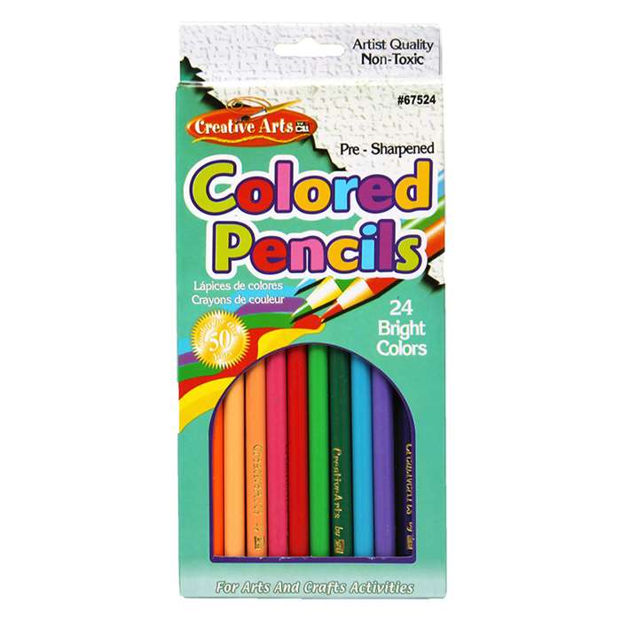Shop Presharpened 7 Inch Colored Pencils 24 Per Set - Chl67524 By Charles Leonard