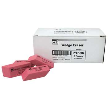 Synthetic Wedge Erasers Small 36/Bx By Charles Leonard