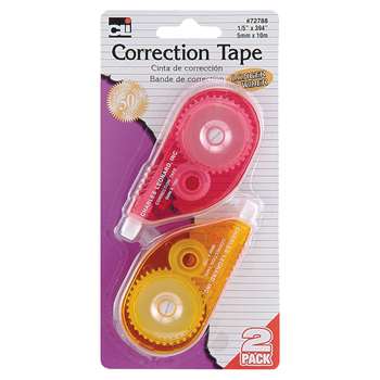 Correction Tape Asrtd Colors 2Pk, CHL72788
