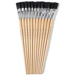 Brushes Easel Flat 3/4&quot; Bristle 12Ct, CHL73575
