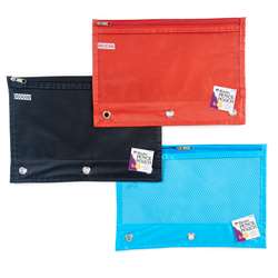 Pencil Pouch 1 Pocket 24St Assorted Colors Mesh Fr, CHL76330ST