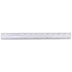 12In Plastic Ruler Clear By Charles Leonard
