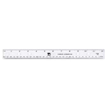 Translucent 12&quot; Plastic Ruler Clear, CHL77136