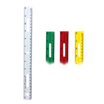 12In Plastic Ruler Assorted Colors By Charles Leonard