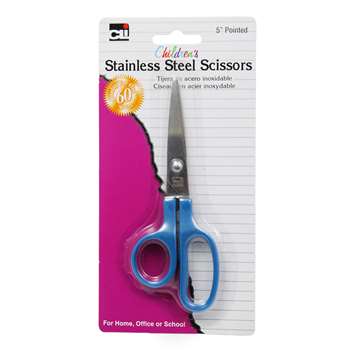 Scissors Childrens 5&quot; Pointed Stainless Steel Ass, CHL80505