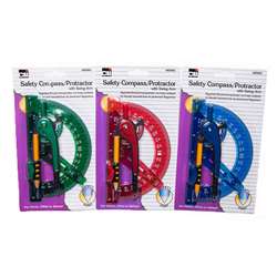 12 Compass 6&quot; Swing Arm Protractor Assorted Color, CHL80965ST