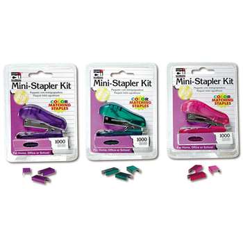 Stapler Mini with 1000 Color Staples Let Us Choose, CHL82000