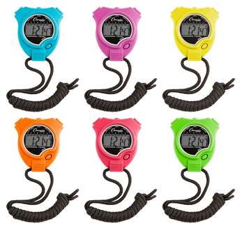 Stop Watch 6Pk Neon Colors, CHS910NSET