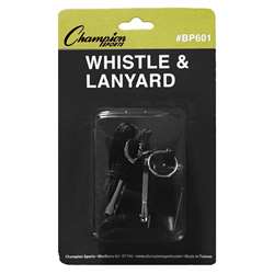 Plastic Whistle And Lanyard Set By Champion Sports