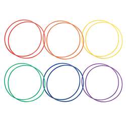 Plastic Hoops 24In 12/Pk 2 Each Of 6 Colors By Champion Sports