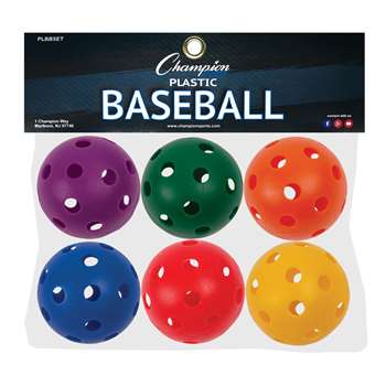 Plastic Balls Baseball Size 6 Set, CHSPLBBSET