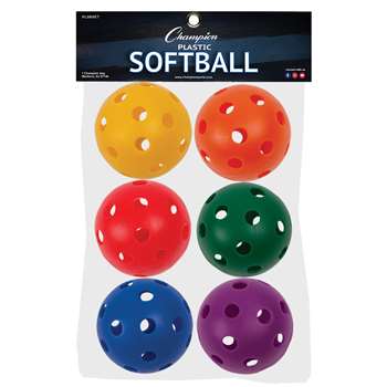 Plastic Balls Softball Size 6 Set, CHSPLSBSET