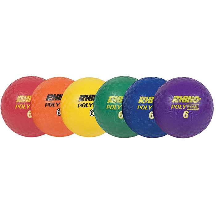 Playground Ball Set Of 6 Rhino 6&quot; CHSPX6SET