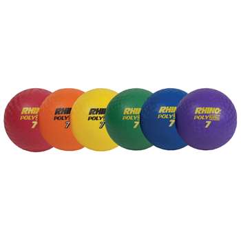 Playground Ball Set Of 6 Rhino 7&quot; CHSPX7SET