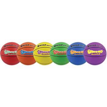 Basketball Set/6 Rhino Skin 8&quot; Super Squeeze Asst, CHSSQBBSET