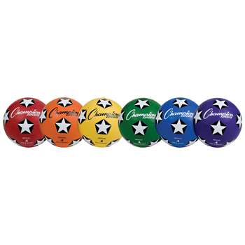 Soccer Ball Set/6 Rubber Size 4, CHSSRB4SET