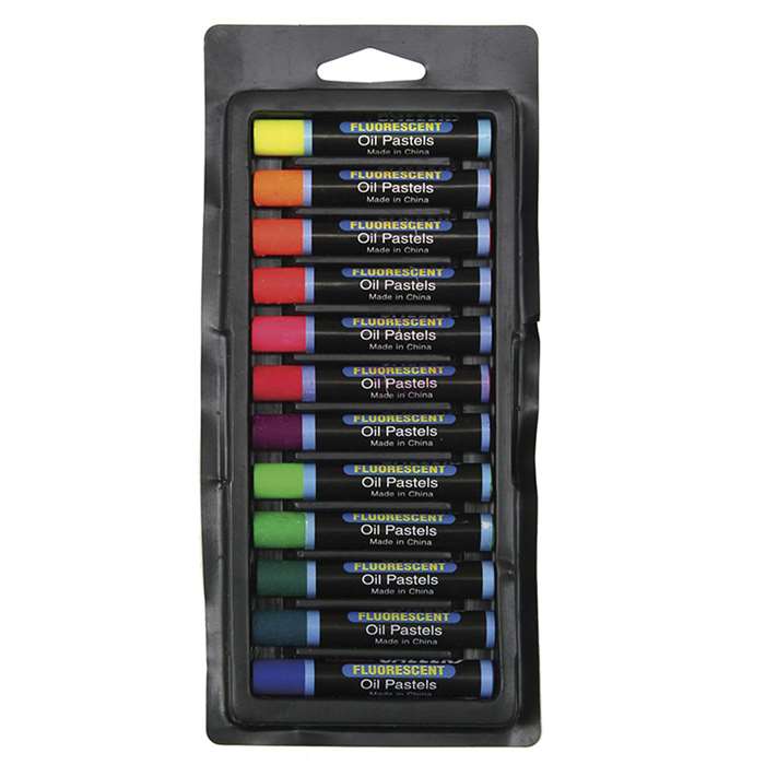 Oil Pastels 12 Pc Set Fluorescent By Chenille Kraft