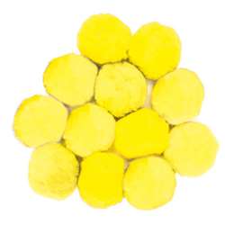 Colossal Fluff Balls 90 Mm Yellow By Chenille Kraft