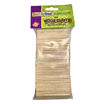 Mini Craft Sticks 500 Pieces Natural By Chenille Kraft