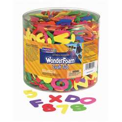 Wonderfoam Letters & Over 1500 Pieces Numbers Clear Plastic Tub By Chenille Kraft