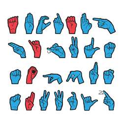 Wonderfoam Magnetic Sign Language Letters By Chenille Kraft