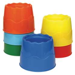 Stackable 6/Set Water Pots Assorted Colors 4.5 X 3.5 By Chenille Kraft