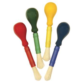 Bulb Handle Brush 4 Pk Assorted Colors By Chenille Kraft