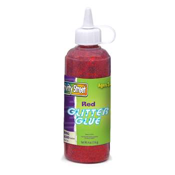 Glitter Glue Red 4 Oz By Chenille Kraft