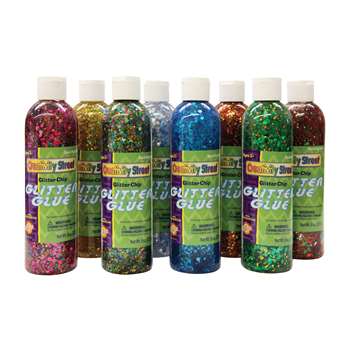 Glitter Chip Glue 8Pk Assortment By Chenille Kraft