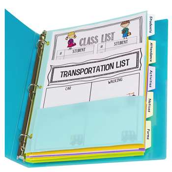 5 Tab Index Dividers With Multi Pockets, CLI07650